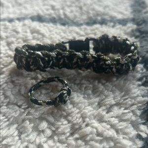Camouflage Paracord Bracelet and Ring Set